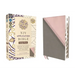 NIV Application Bible, Large Print, Leathersoft, Pink/Gray, Red Letter, Thumb Indexed, Comfort Print: Bringing the Ancient Message of the Bible Into Y