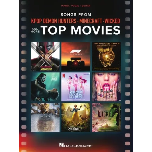 Songs from Kpop Demon Hunters, Minecraft, Wicked and More Top Movies - Piano/Vocal/Guitar Songbook