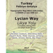 Turkey Fethiye-Antalya Topographic Map Atlas with Index 1: 50000 (1 cm=500 m) Lycian Way (Likya Yolu) Complete Hiking Trail in Large Scale Detail Elev