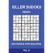 Killer Sudoku Medium 200 Puzzle WIth Solution Vol 3: Advanced Puzzle Sumdoku Book,9x9, 2 puzzles per page