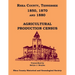 Rhea County, Tennessee 1850, 1870 and 1880 Agricultural Production Census