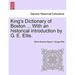 King's Dictionary of Boston ... With an historical introduction by G. E. Ellis.