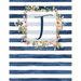 T: Letter T Monogram Initial Notebook - 8.5" x 11" - 100 pages, Dot Bullet Grid Pages- Watercolor Floral Notebook