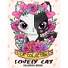 Lovely Cat Coloring Book: Adorable Cat Adults Coloring Book Stress Relieving Designs Patterns