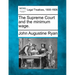 The Supreme Court and the Minimum Wage.