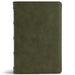 CSB Large Print Personal Size Reference Bible, Easy-To-Read Optimal Type, Holman Handcrafted Collection, Marbled Olive Premium Calfskin