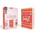 Niv, Girls' Ultimate Backpack Bible, Faithgirlz Edition, Compact, Flexcover, Coral, Red Letter Edition, Comfort Print