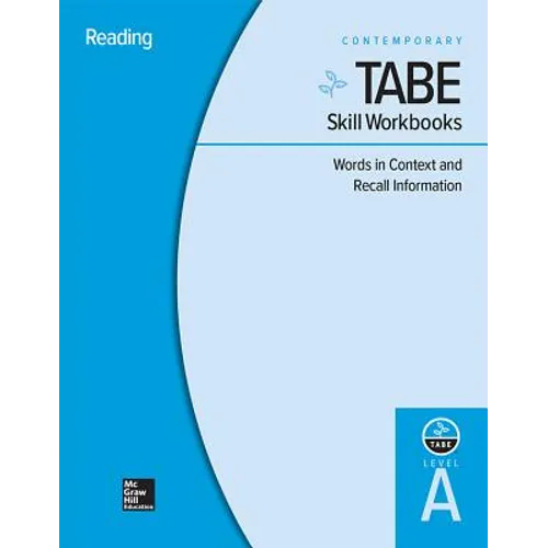 Tabe Skill Workbooks Level A: Words in Context and Recall Information - 10 Pack