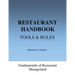 Restaurant Handbook - Tools & Rules: Fundamentals of Restaurant Management