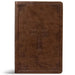 CSB Large Print Personal Size Reference Bible, Brown Celtic Cross Leathertouch