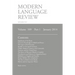Modern Language Review (109: 1) January 2014
