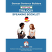 German Sentence Builders Trilogy Part 1 - A Speaking Booklet