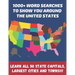1000+ word searches to show you around the United States learn all 50 State Capitals, largest cities and towns!!!: Large Print 8.5x11 format - 65 page