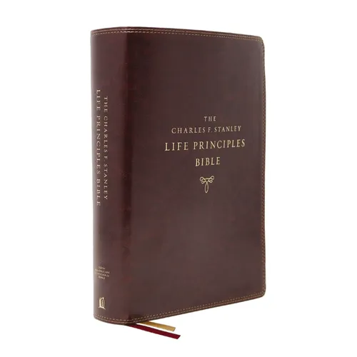 Nasb, Charles F. Stanley Life Principles Bible, 2nd Edition, Leathersoft, Burgundy, Comfort Print: Holy Bible, New American Standard Bible
