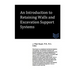 An Introduction to Retaining Walls and Excavation Support Systems