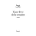 Votre livre de la semaine