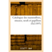 Catalogue des mammifères, oiseaux, oeufs et papillons
