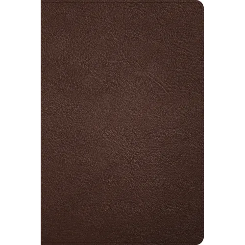 CSB Large Print Thinline Bible, Holman Handcrafted Collection, Brown Premium Goatskin