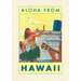 Vintage Lined Notebook Aloha from Hawaii, Hawaiian Girls Greeting Cruise Ship