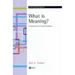 What Is Meaning?: Fundamentals of Formal Semantics