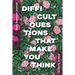 Daily Question Journal - Difficult Questions That Make You Think: Icebreaker Relationship Couple Conversation Starter with Floral Abstract Image Art I