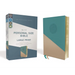 Niv, Personal Size Bible, Large Print, Leathersoft, Teal/Gold, Red Letter Edition, Comfort Print