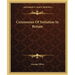 Ceremonies Of Initiation In Britain