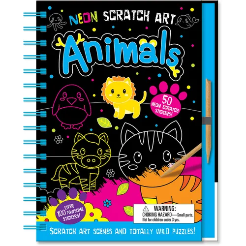Neon Scratch Art Animals