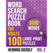 Word Search Book for Adults: 100 Large-Print English Puzzles