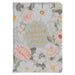 KJV Bible Compact Faux Leather, Gray Floral Printed Ps. 23:3