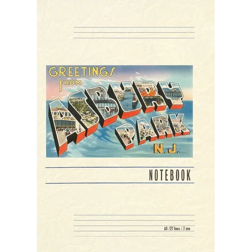 Vintage Lined Notebook Greetings from Asbury Park, New Jersey