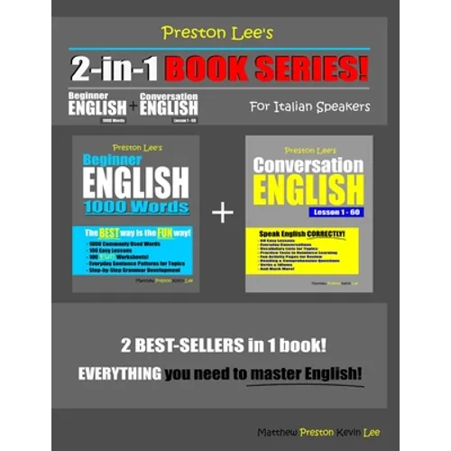 Preston Lee's 2-in-1 Book Series! Beginner English 1000 Words & Conversation English Lesson 1 - 60 For Italian Speakers