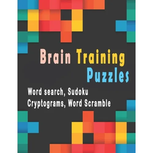 Brain Training Puzzles: Puzzle Activity Book for Adults, 180+ Large Print Assorted Puzzle Book - Word search, Sudoku, Cryptograms, Word Scramb