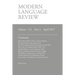 Modern Language Review (112: 2) April 2017