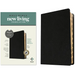NLT Thinline Center-Column Reference Bible, Filament Enabled (Genuine Leather, Black, Indexed, Red Letter)