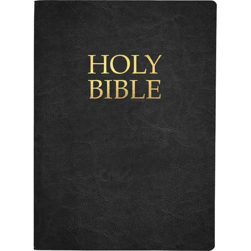 Kjver Holy Bible, Large Print, Black Genuine Leather, Thumb Index
