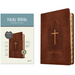 KJV Thinline Reference Bible, Filament Enabled (Leatherlike, Reverent Cross Dark Brown, Indexed, Red Letter)