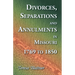 Divorces, Separations and Annulments in Missouri, 1769 to 1850