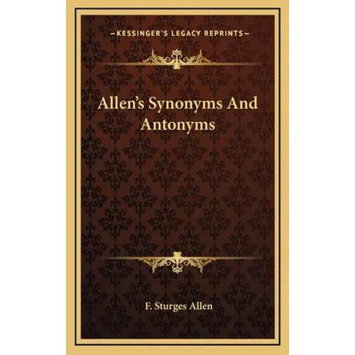 Allen's Synonyms And Antonyms