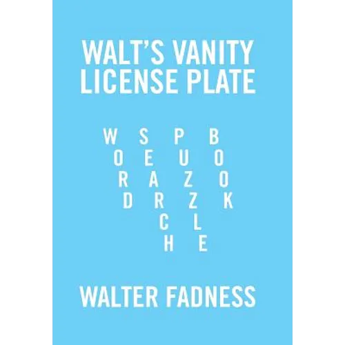 Walt's Vanity License Plate: Word Search Puzzle Book