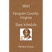 1850 Fauquier County, Virginia Slave Schedule