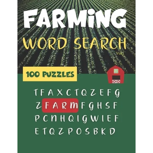 Farming Word Search - 100 Puzzles (vol.1): Brain Games for adults and kids