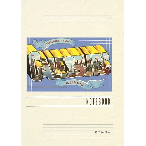 Vintage Lined Notebook Greetings from Galesburg, Illinois