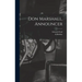 Don Marshall, Announcer