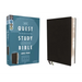 Niv, Quest Study Bible, Large Print, Bonded Leather, Black, Comfort Print: The Only Q and A Study Bible