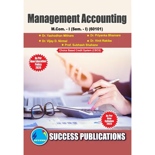 Management Accounting, First Year M.Com, Sem-I-English