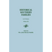 Historical Southern Families. in 23 Volumes. Volume XX