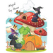 Magical Tiny Houses: Adult & Children Coloring Book for Relax and Dream