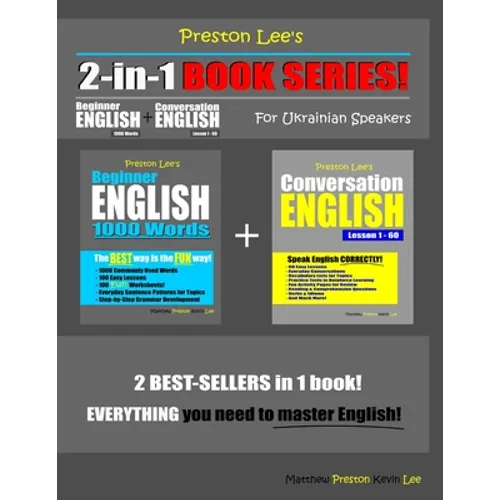Preston Lee's 2-in-1 Book Series! Beginner English 1000 Words & Conversation English Lesson 1 - 60 For Ukrainian Speakers