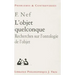 L'Objet Quelconque: Recherches Sur l'Ontologie de l'Objet